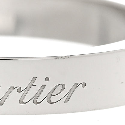 Cartier Platinum Diamond 3mm C De Cartier Wedding Band Ring 50 5.25 7 of 7
