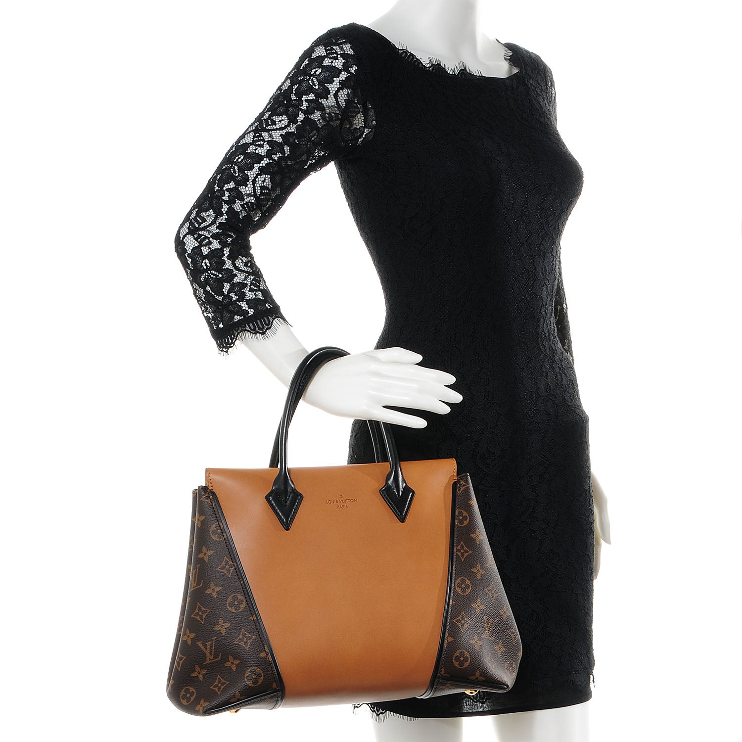 Louis Vuitton Monogram Cuir Orfevre Tote W PM Noisette 2 of 7