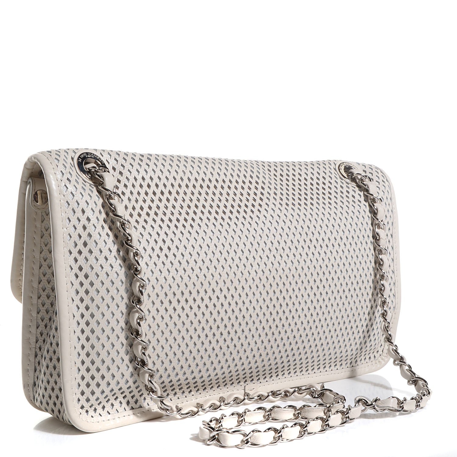 Chanel Perforated Calfskin Up In The Air Flap Ivory 3 of 9