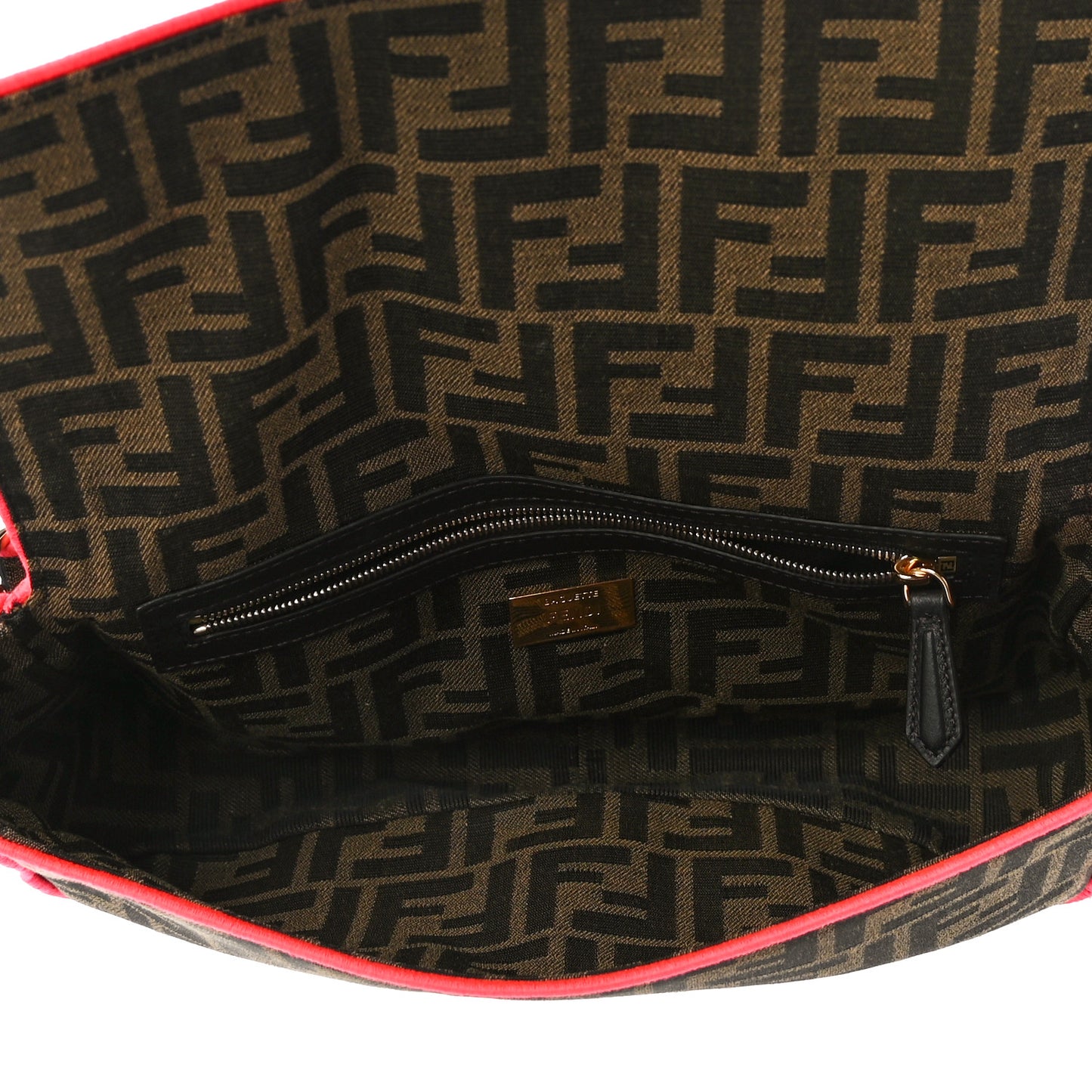 Fabric Jacquard FF 1974 Baguette Tobacco Moro Fuxia Fluo