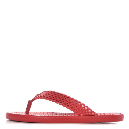 Louis Vuitton Rubber Tatoo Thong Sandals 37 Rouge 1 of 16
