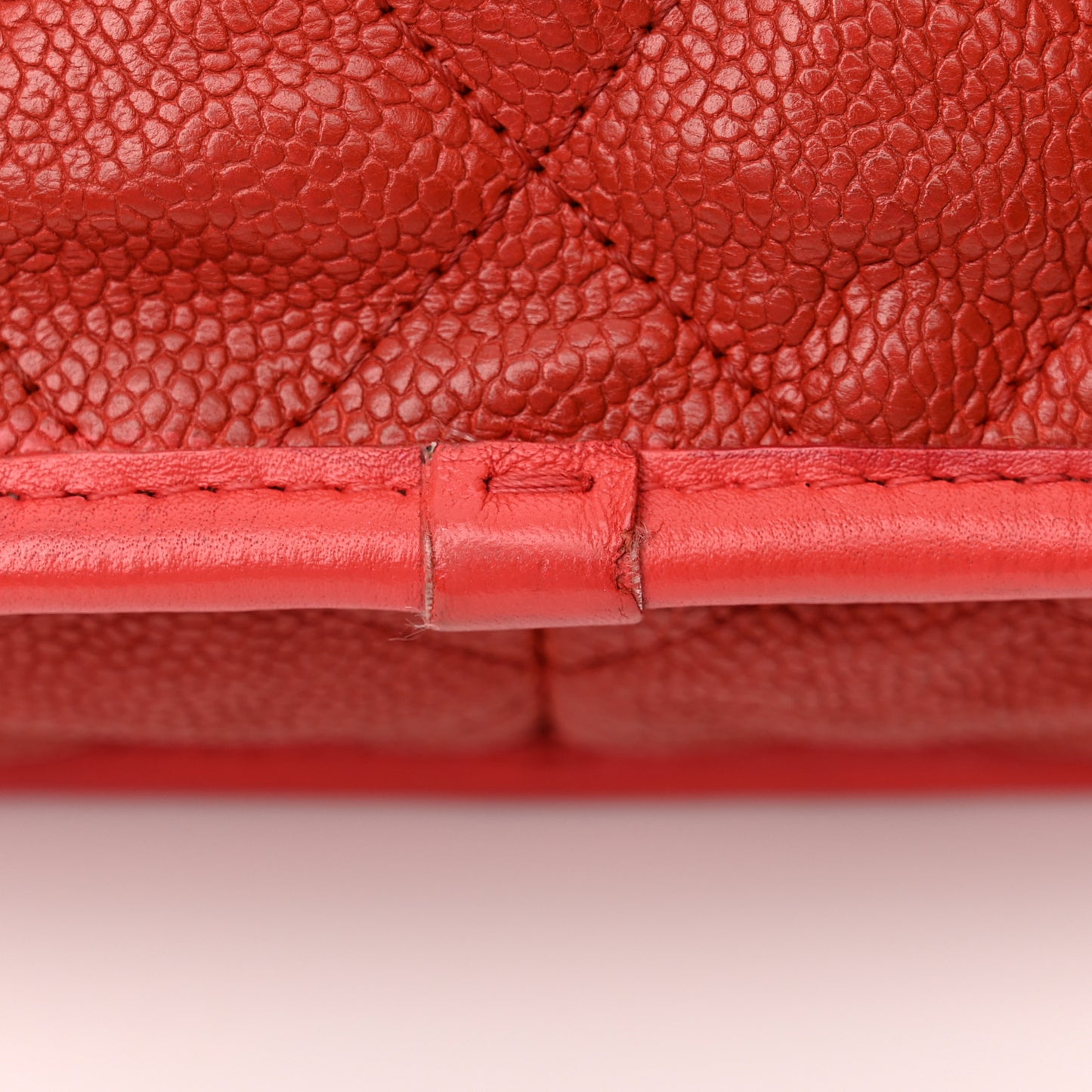 Caviar Quilted Medium French Riviera Flap Red