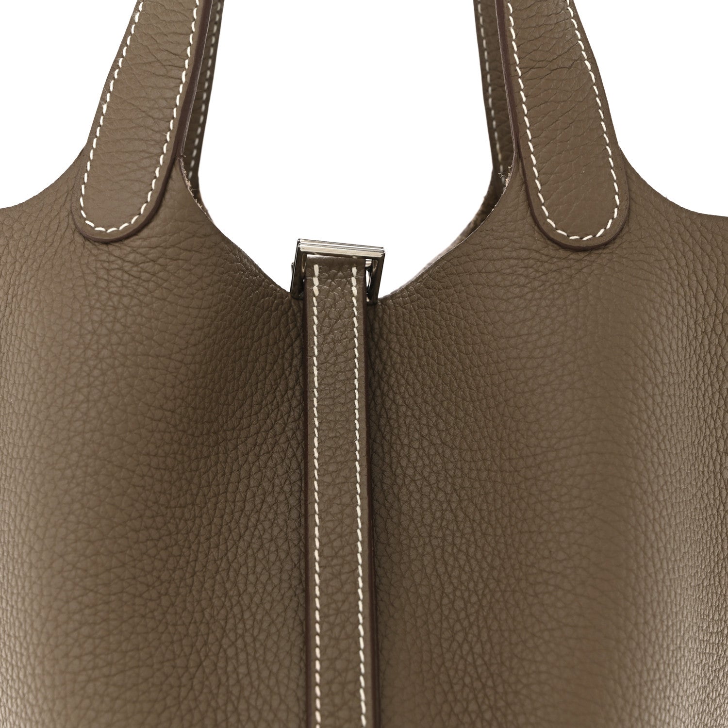Hermes Taurillon Clemence Picotin Lock 18 PM Etoupe 8 of 14