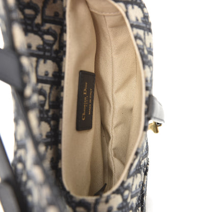 Christian Dior Oblique Mini Saddle Bag Blue 5 of 10