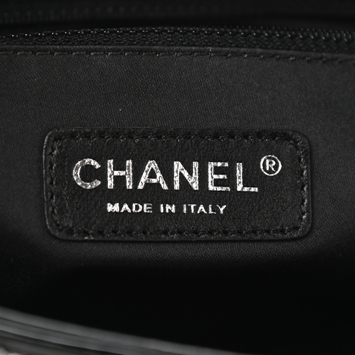 Chanel Sequin Striped Mademoiselle Tote Black Silver 6 of 9