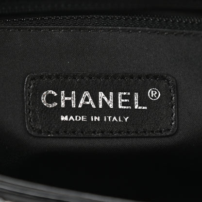 Chanel Sequin Striped Mademoiselle Tote Black Silver 6 of 9