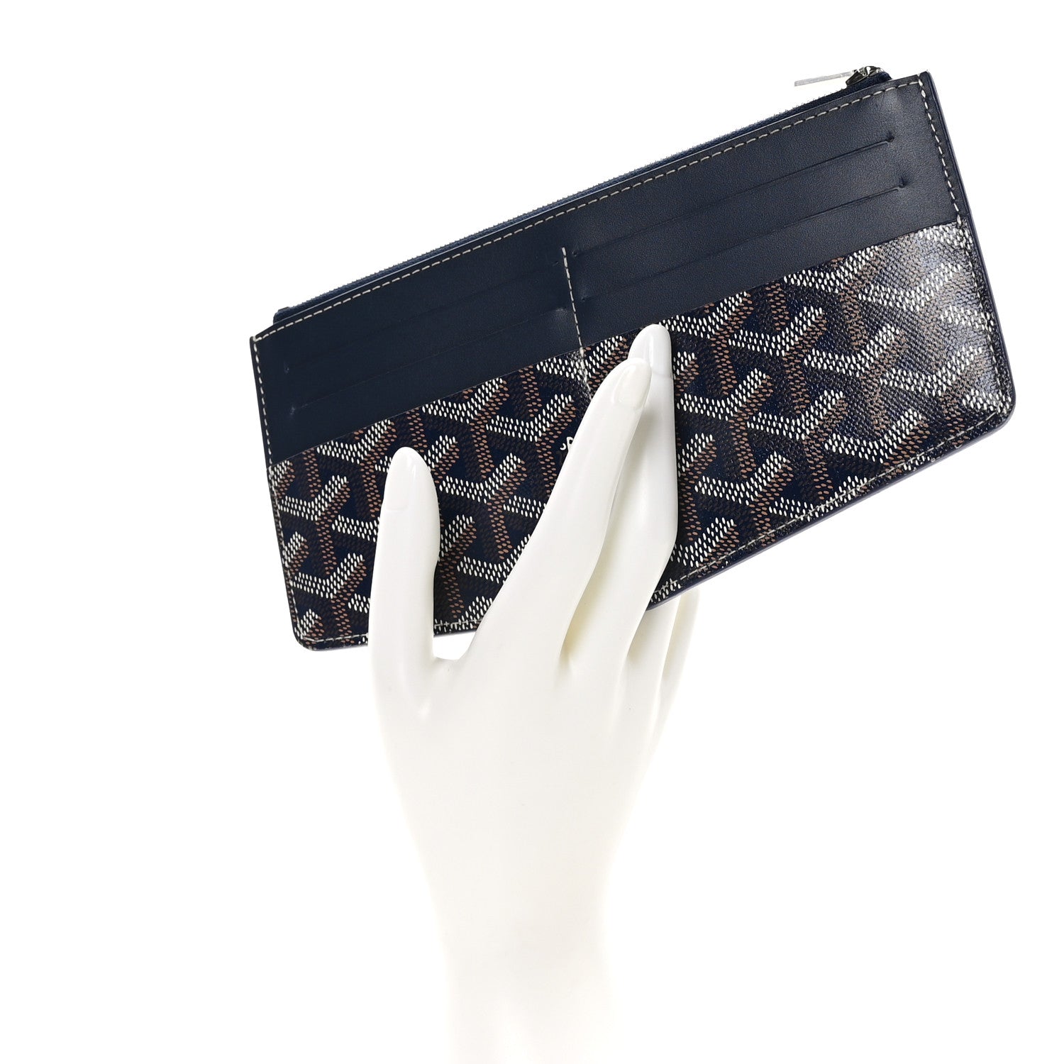 Goyard Goyardine Insert Louise Wallet Navy 2 of 8