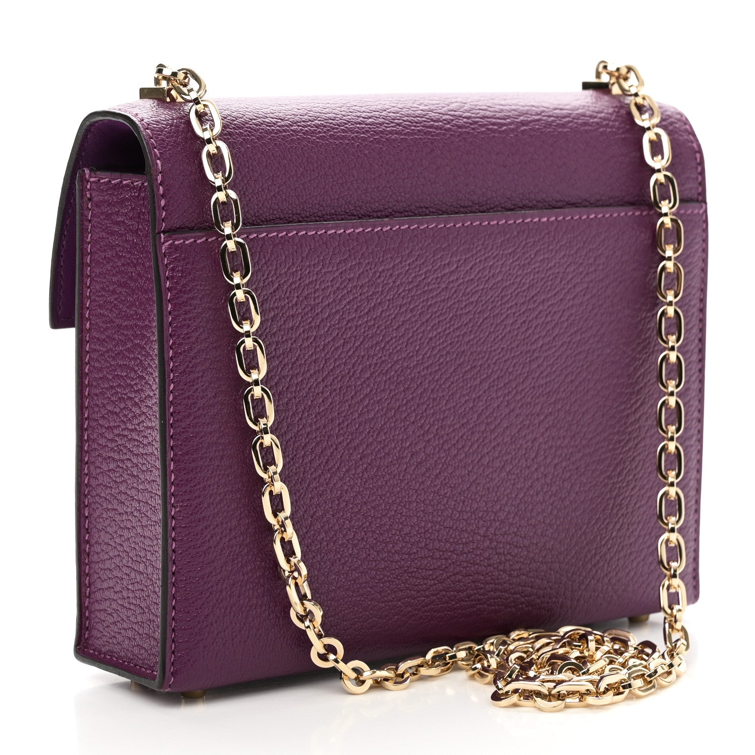 Hermes Chevre Mysore Mini Verrou Chaine Bag Anemone 3 of 11