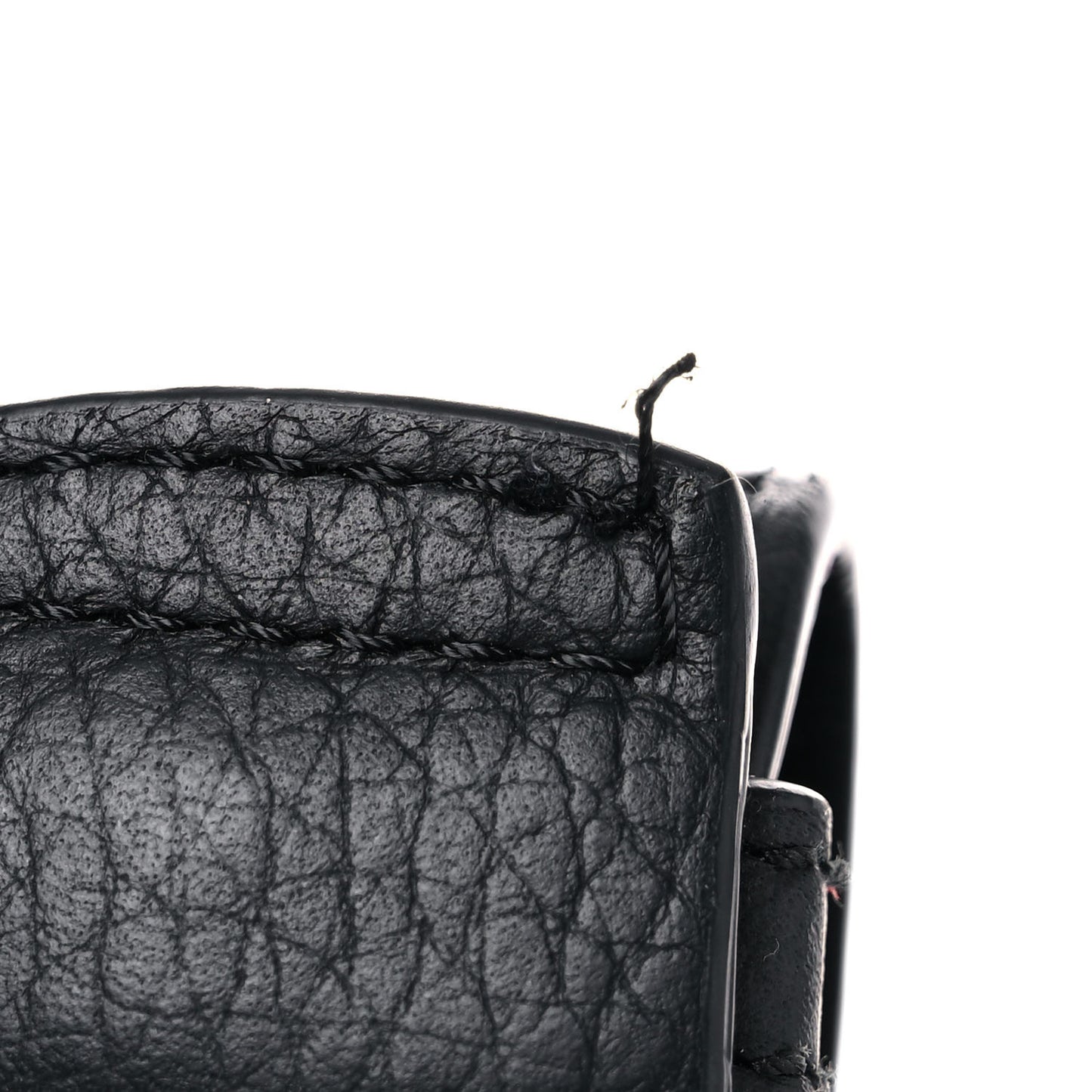 Grained Calfskin Saddle Soft Bag Black