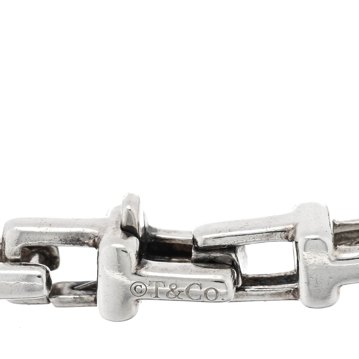 Sterling Silver T Link Chain Bracelet