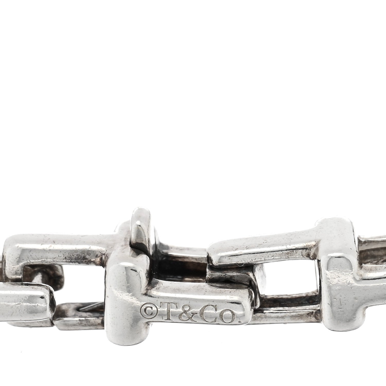 Tiffany Sterling Silver T Link Chain Bracelet 3 of 4