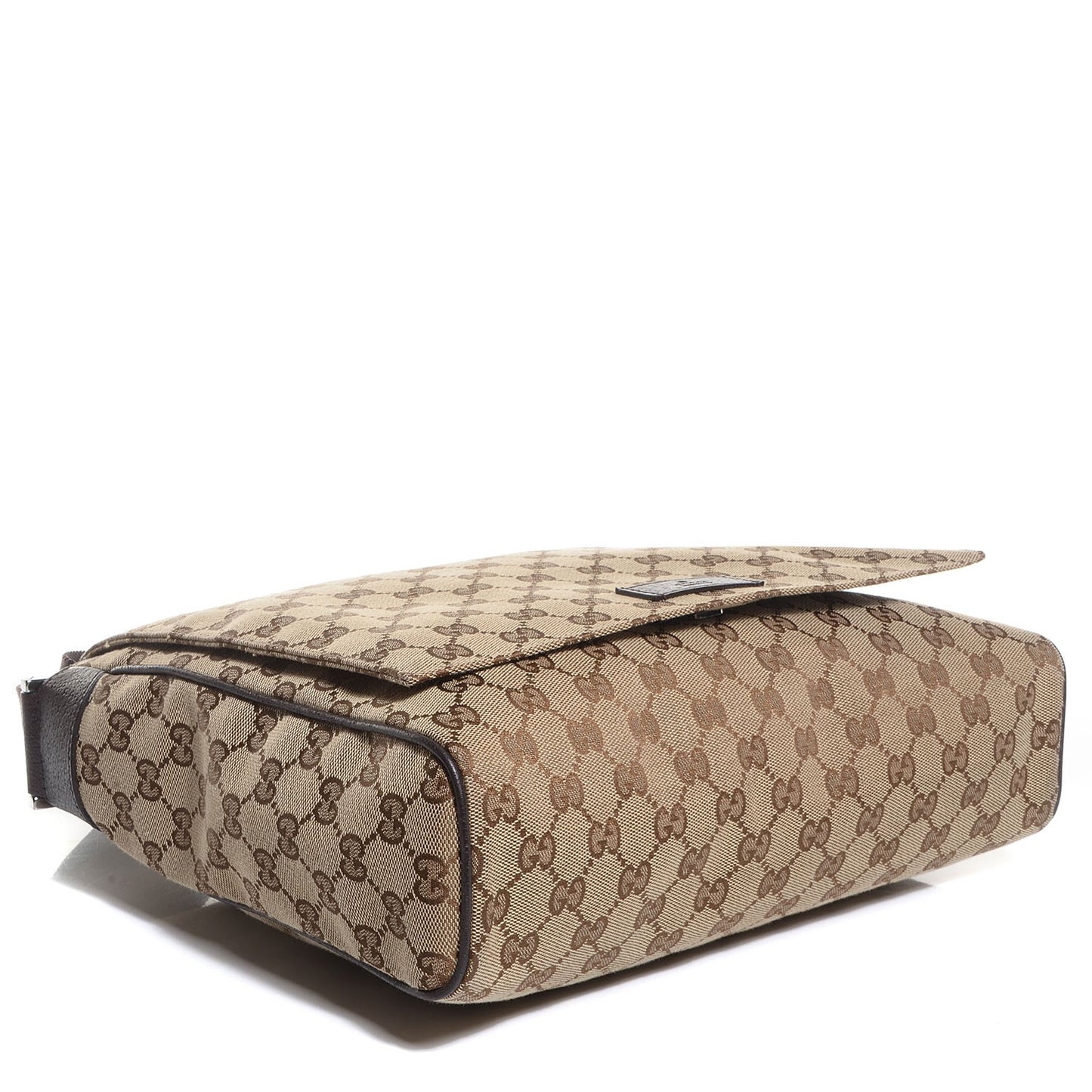 Monogram Small Flap Messenger Bag Beige Dark Brown
