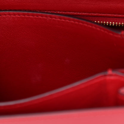 Celine Box Calfskin Small Classic Box Flap Bag Red 9 of 14