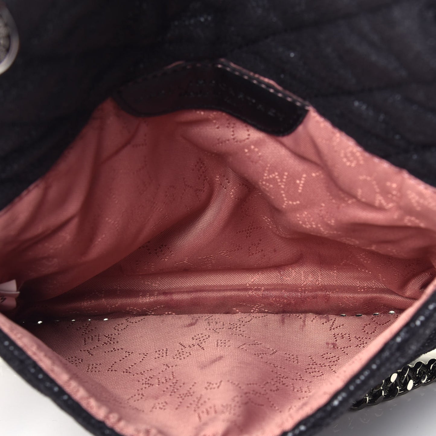Shaggy Deer Quilted Mini Falabella Crossbody Black