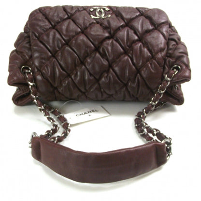 Chanel Leather Bubble Quilt Flap Bag Bordeaux 6 of 12