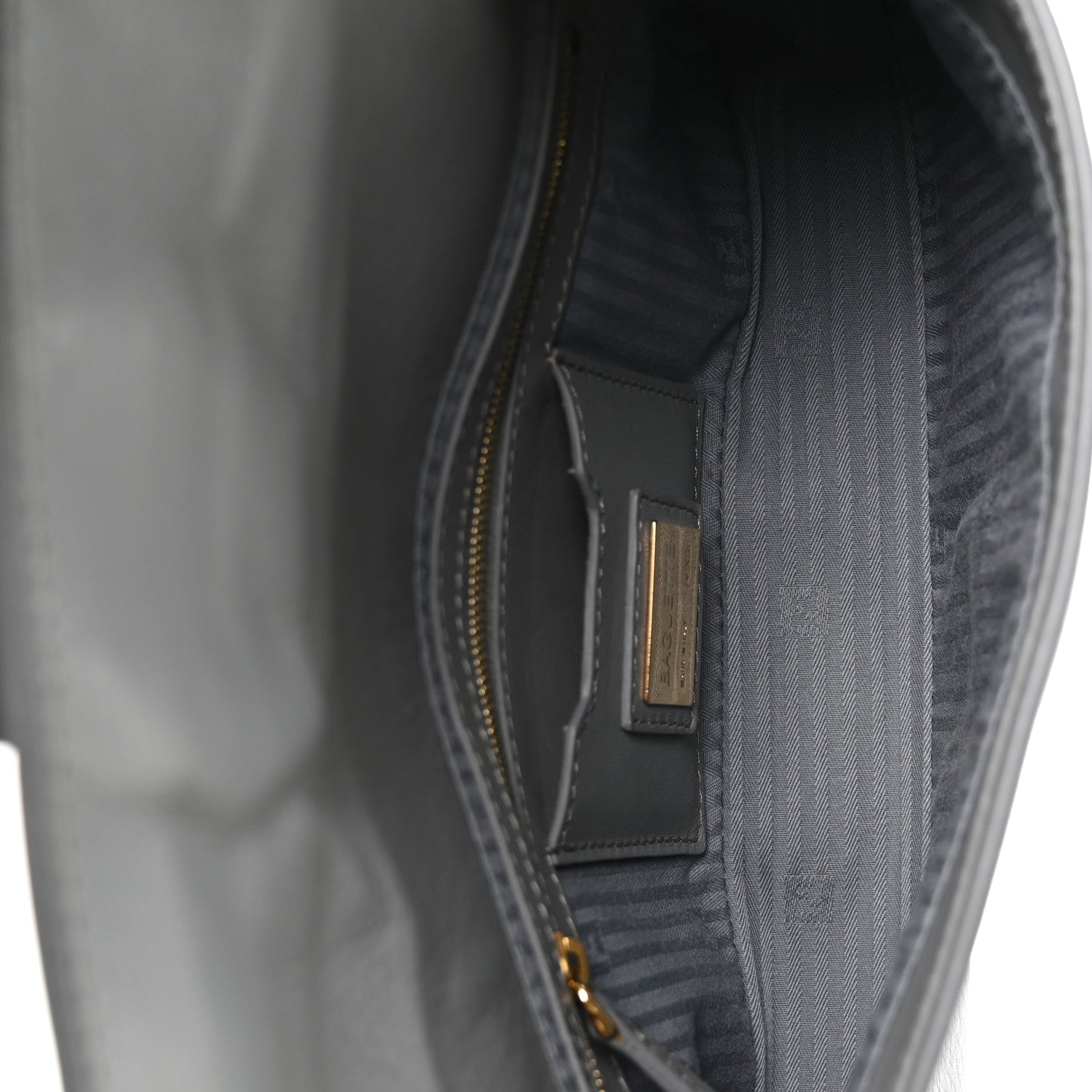 Fendi Vitello Flamingo Enamel Interchangeable Strap Baguette Grigio Chiaro Latte Tabacco 5 of 11
