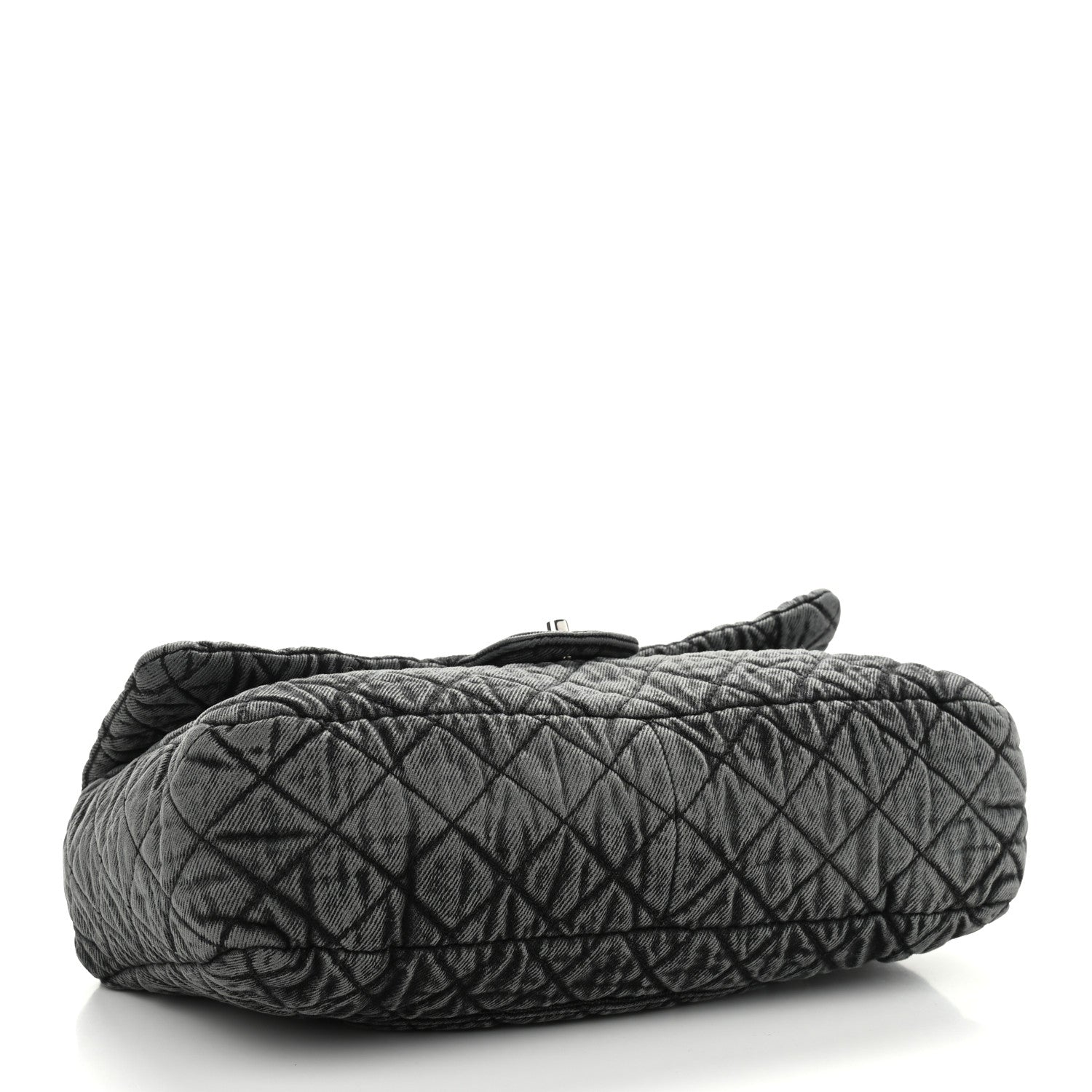 Chanel Denim Quilted Denimpression Flap Grey Black 4 of 9