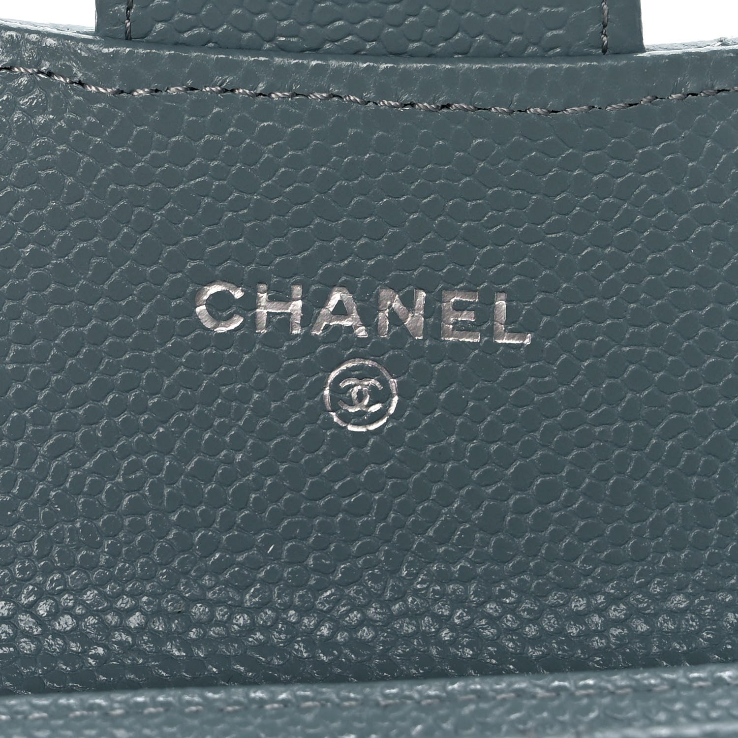Chanel Caviar Quilted Flap Card Holder Wallet Light Blue 6 of 12