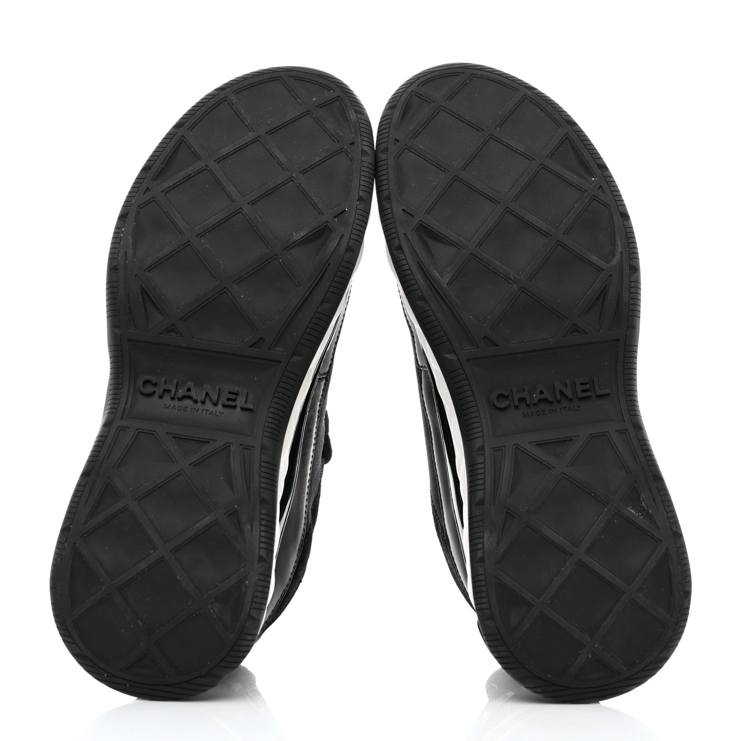 Chanel Velvet Calfskin Mixed Fibers CC Sneakers 38 Black 5 of 9