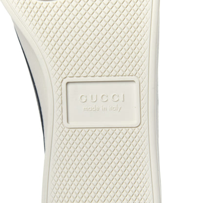 Gucci Calfskin Mens Web Falacer Sneakers 8 White Blue 7 of 8