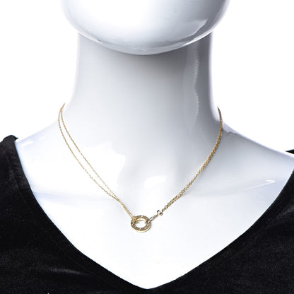 Cartier 18K Yellow Gold 2 Diamond LOVE Necklace 2 of 10