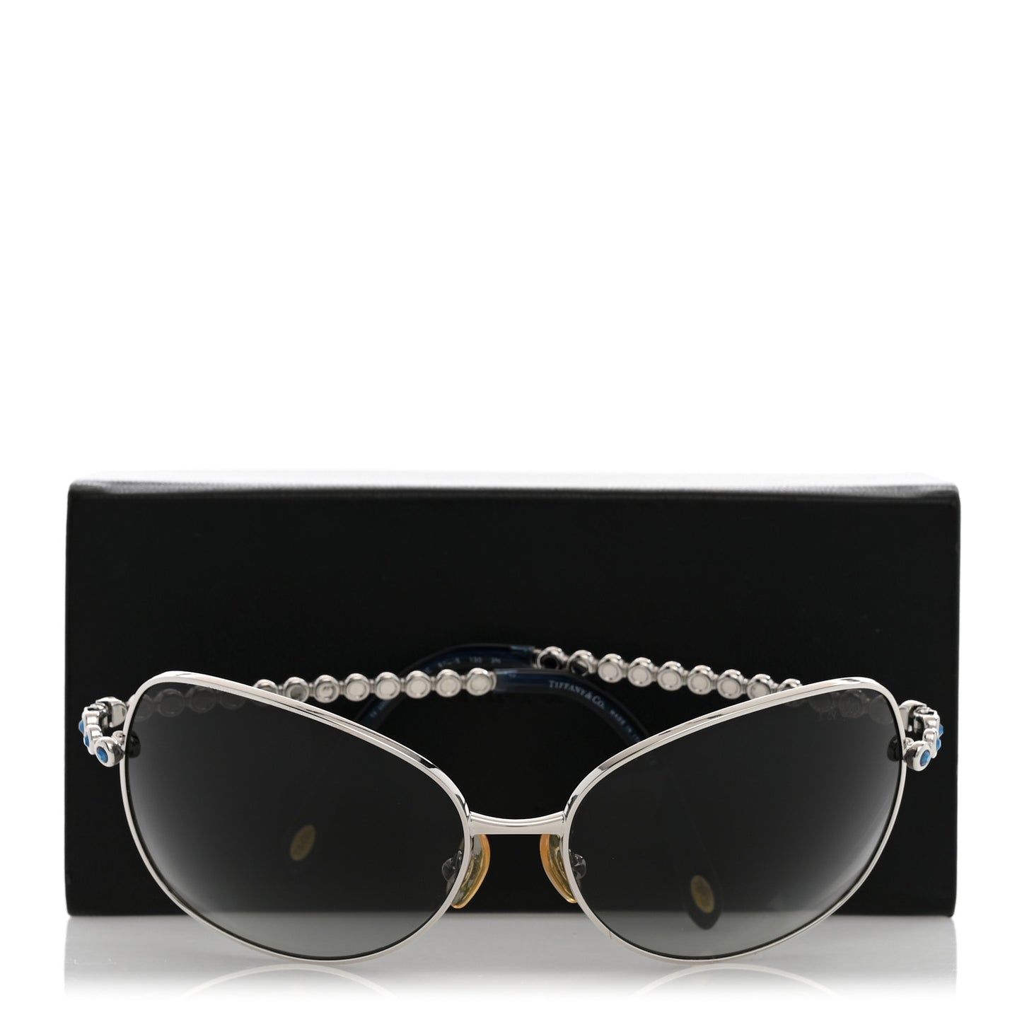 Metal Crystal TF3006-B Sunglasses Silver Blue