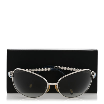Tiffany Metal Crystal TF3006-B Sunglasses Silver Blue 8 of 8