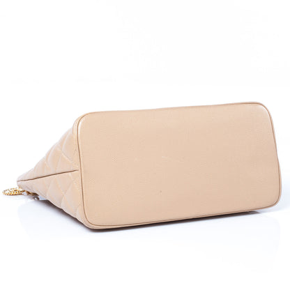 Chanel Caviar Quilted Medallion Tote Light Beige 5 of 9