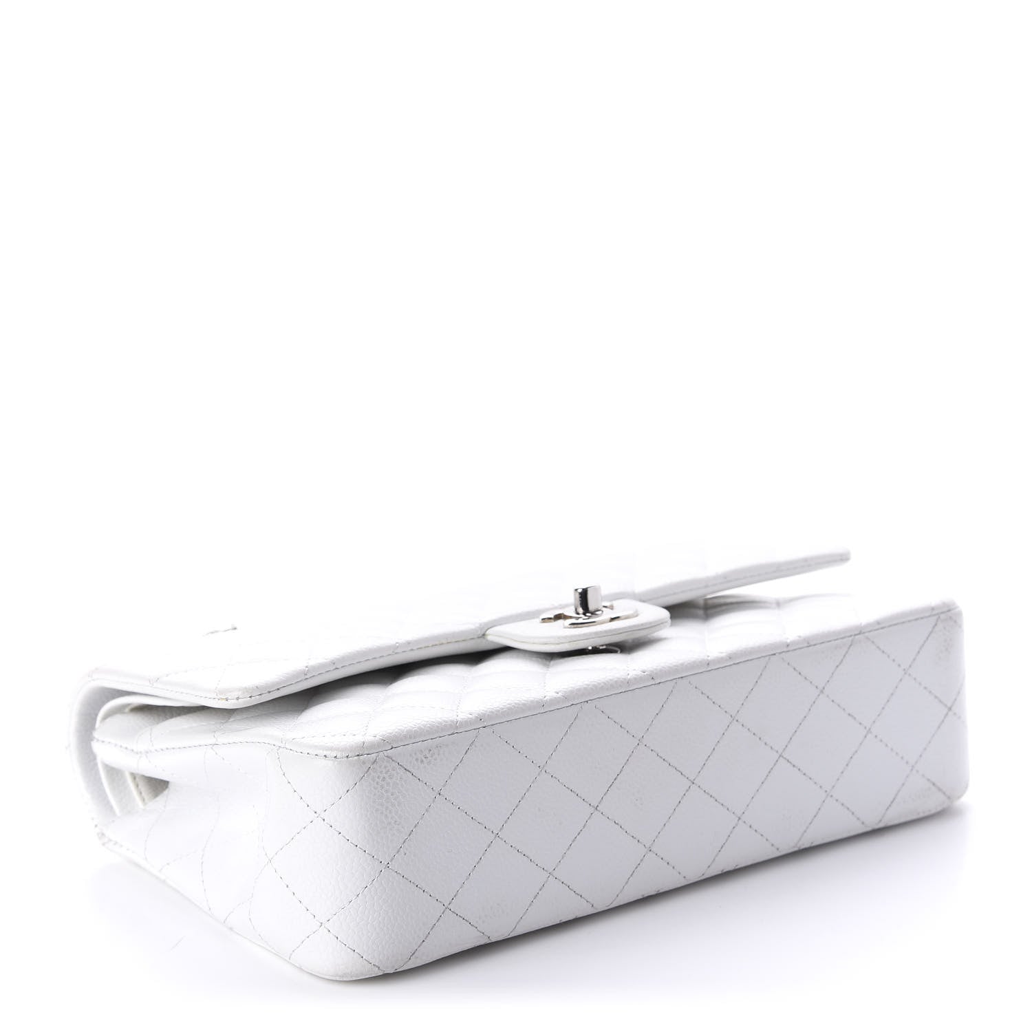 Chanel Caviar Quilted Medium Double Flap White 4 of 11