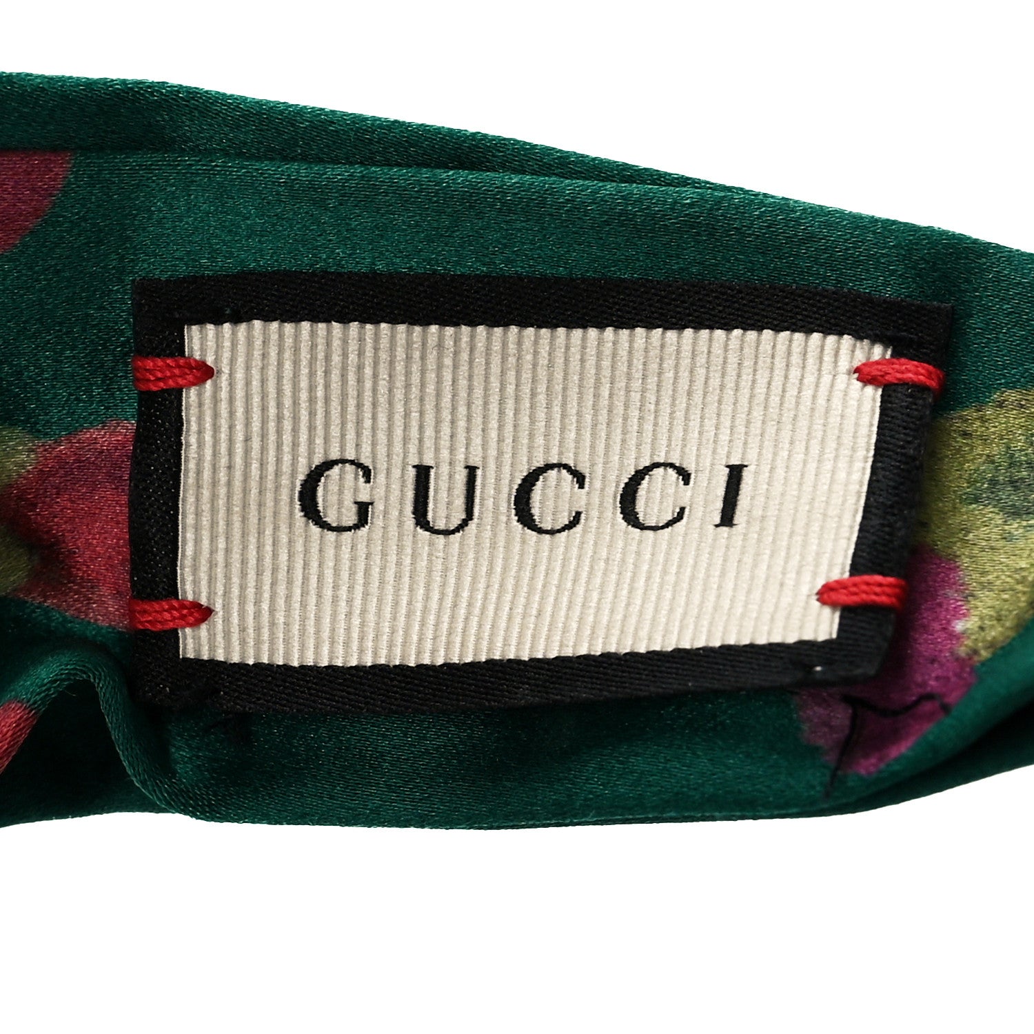 Gucci Silk Blooms Print Duchesse Headband Grass 4 of 4