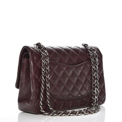 Chanel Caviar Quilted Medium Double Flap Burgundy 3 of 9