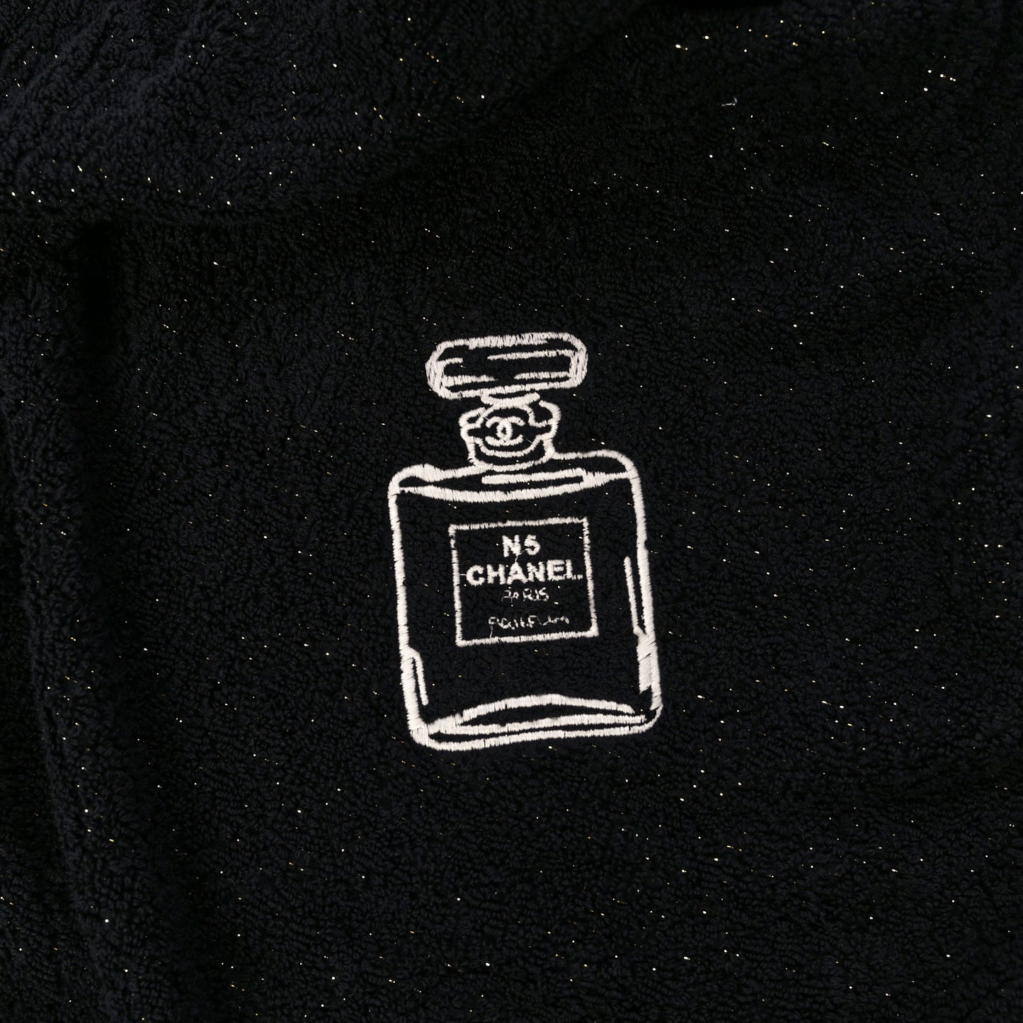 Terry Cotton CC Beach Tote Towel Set Black
