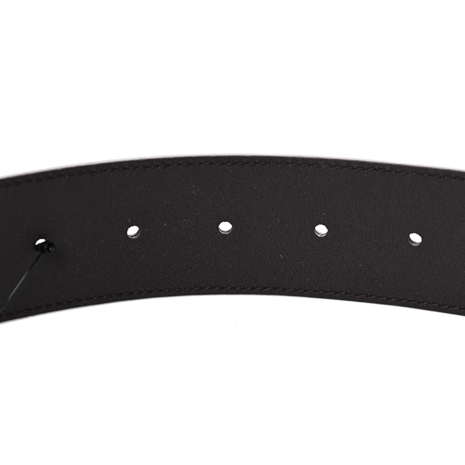 Gucci Textured Calfskin Double G 40mm Belt 80 32 Dark Cocoa 4 of 4
