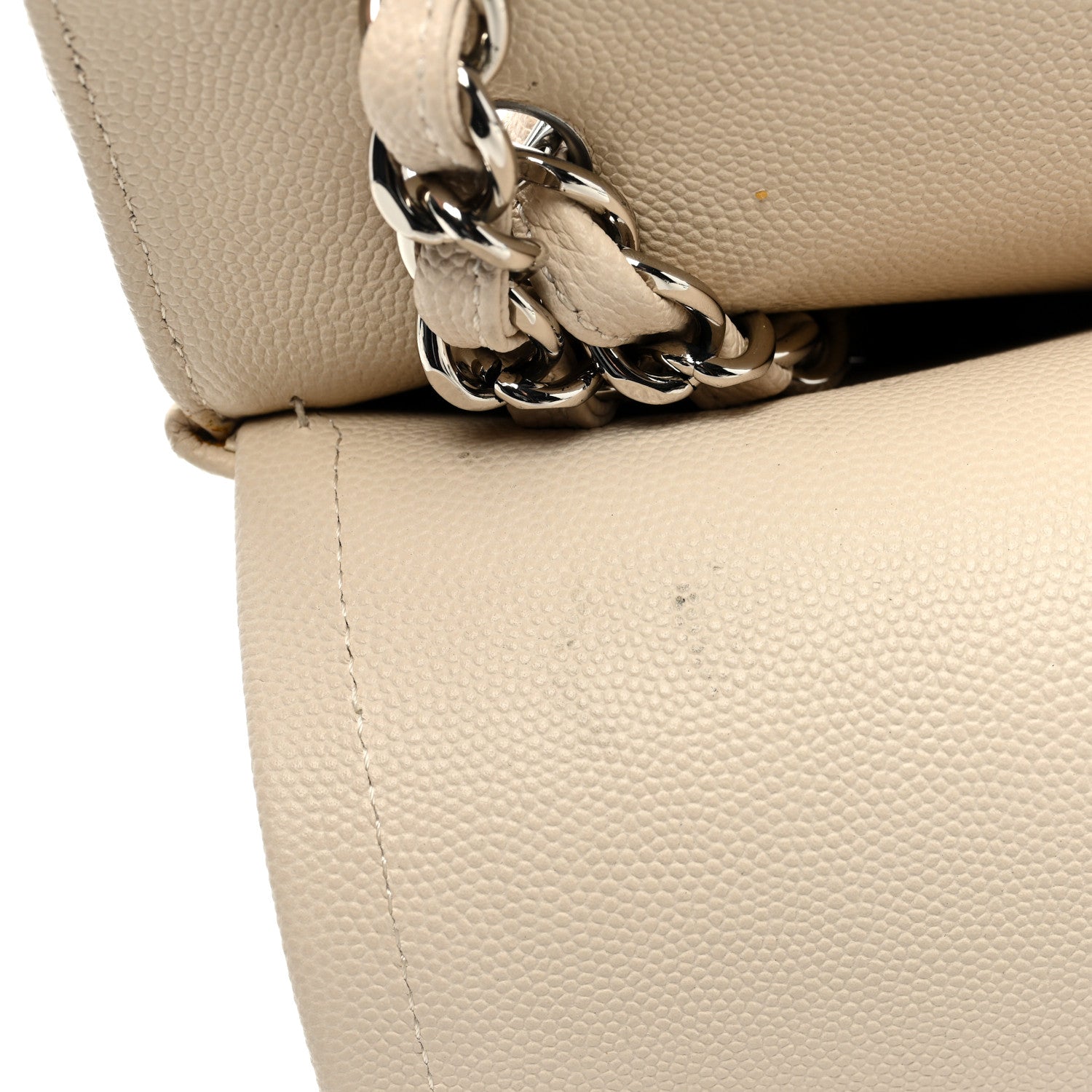 Chanel Caviar Quilted Jumbo Double Flap Ivory 10 of 10