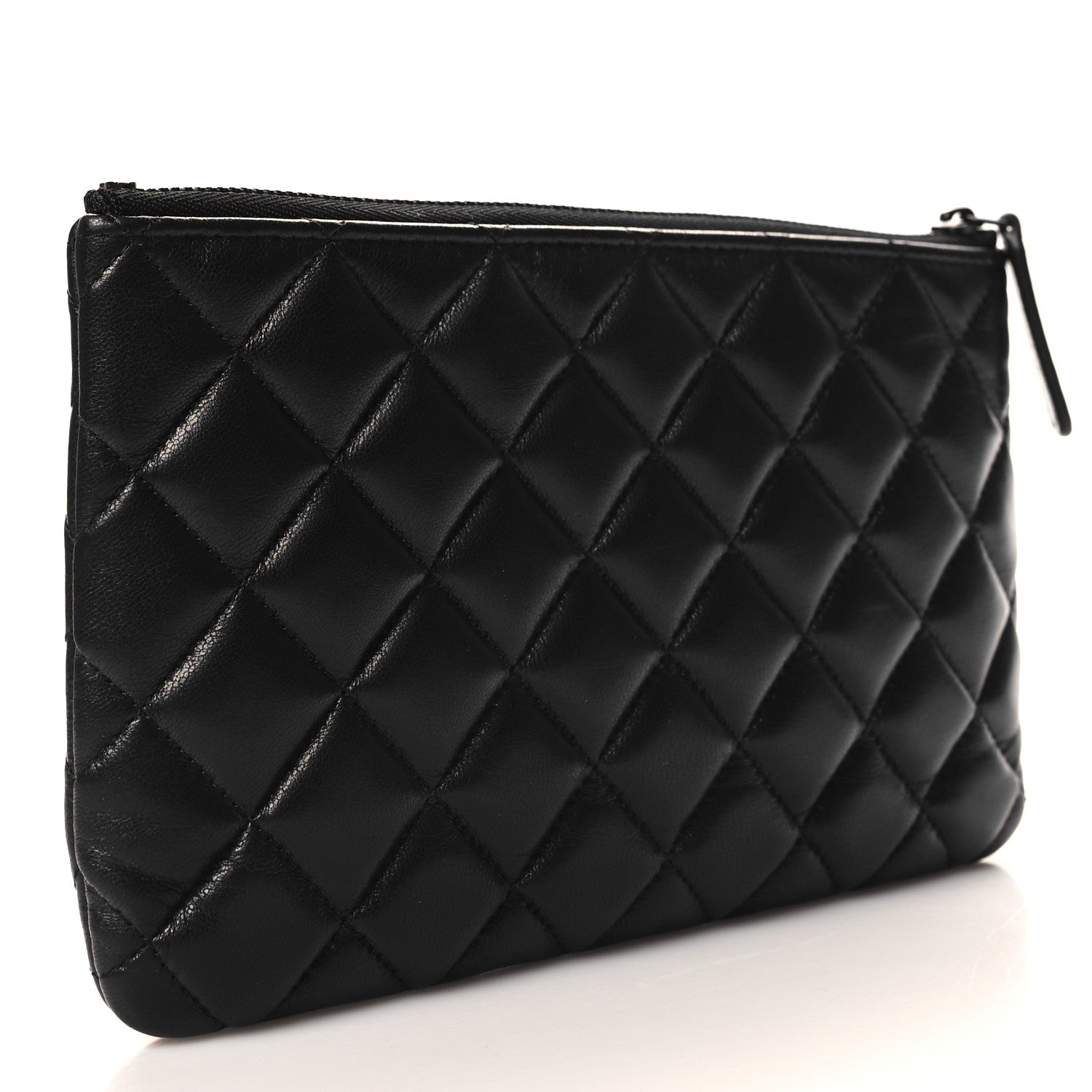 Chanel Lambskin Quilted Cosmetic Case So Black 3 of 8