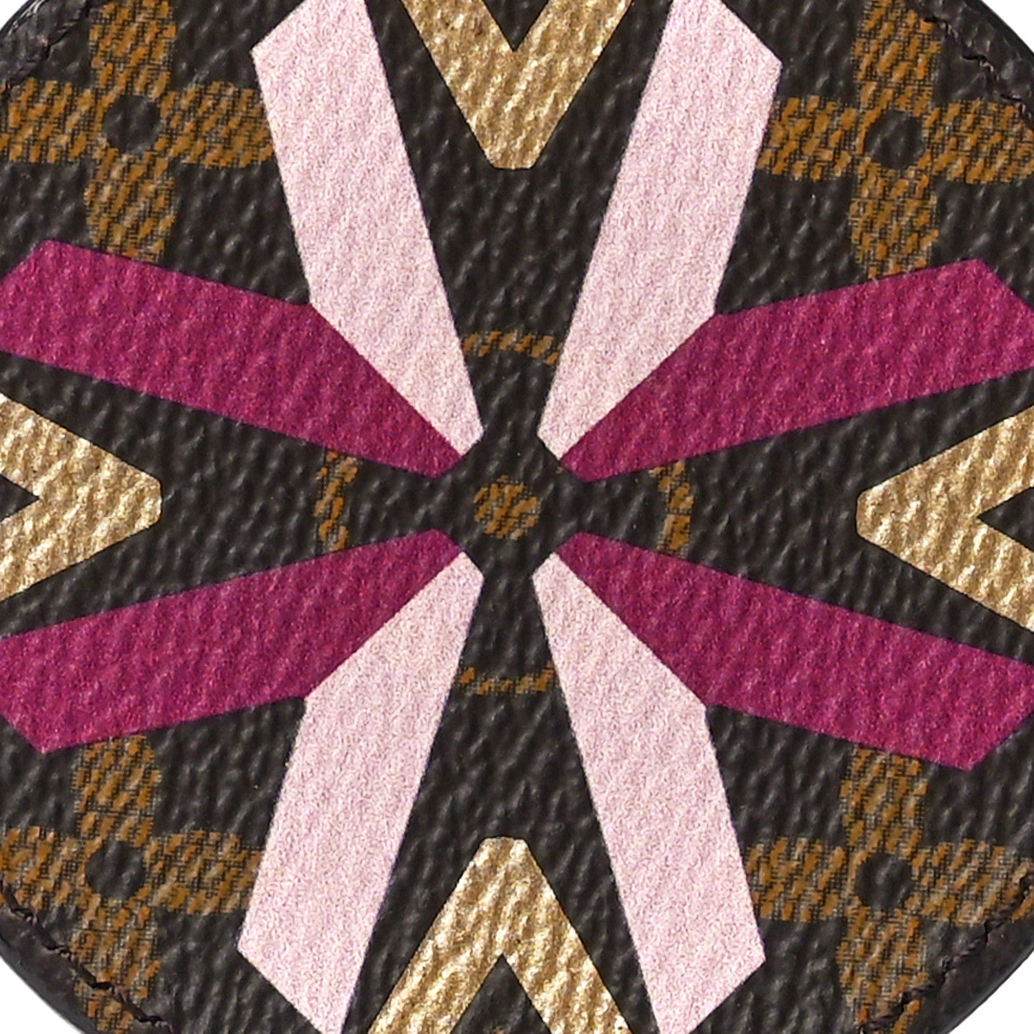 Louis Vuitton Monogram Illustre Multi V Bag Charm Key Ring Fuchsia 6 of 9