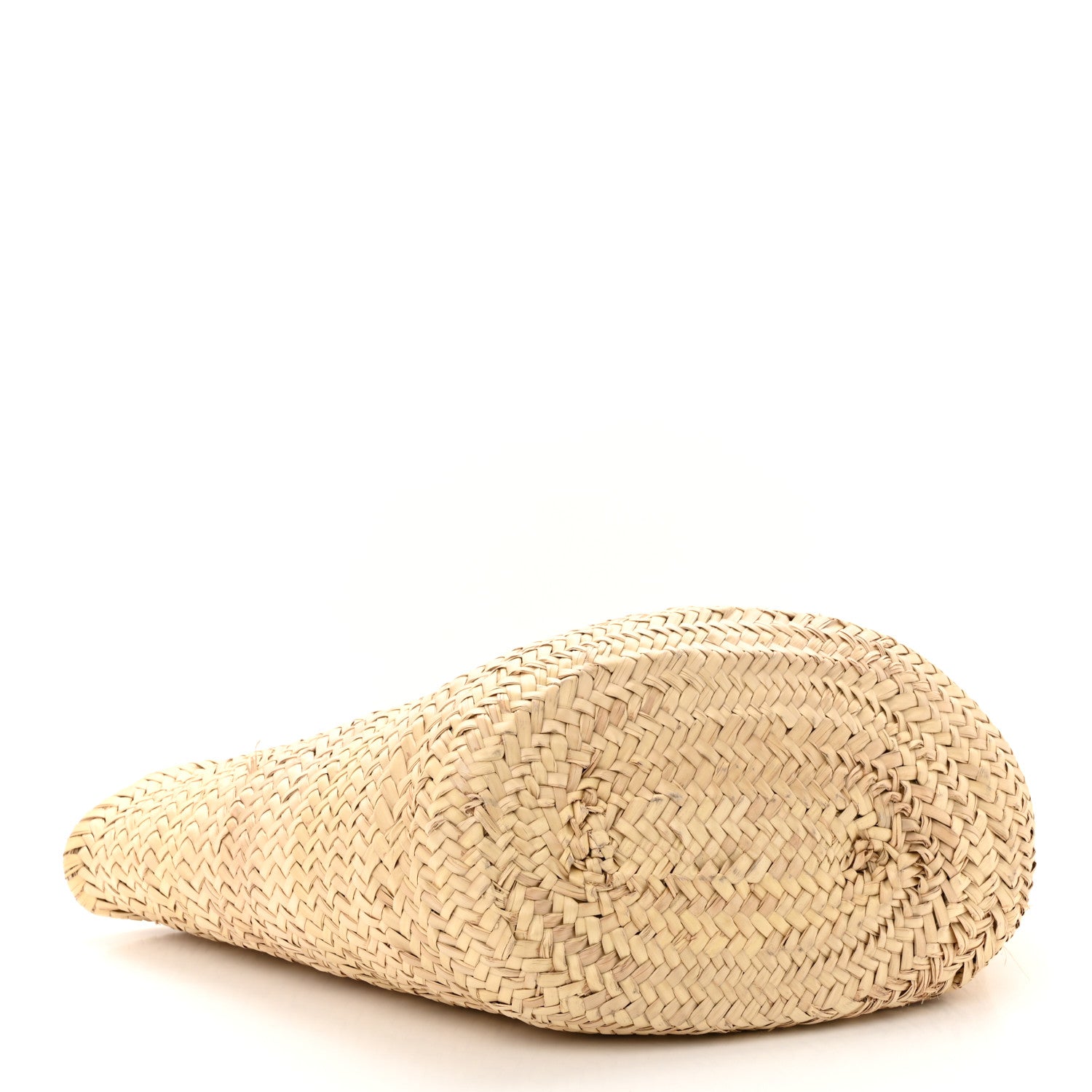 Celine Raffia Calfskin Triomphe Medium Panier Tan 4 of 16