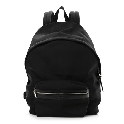 Saint Laurent Canvas City Backpack Black 1 of 12