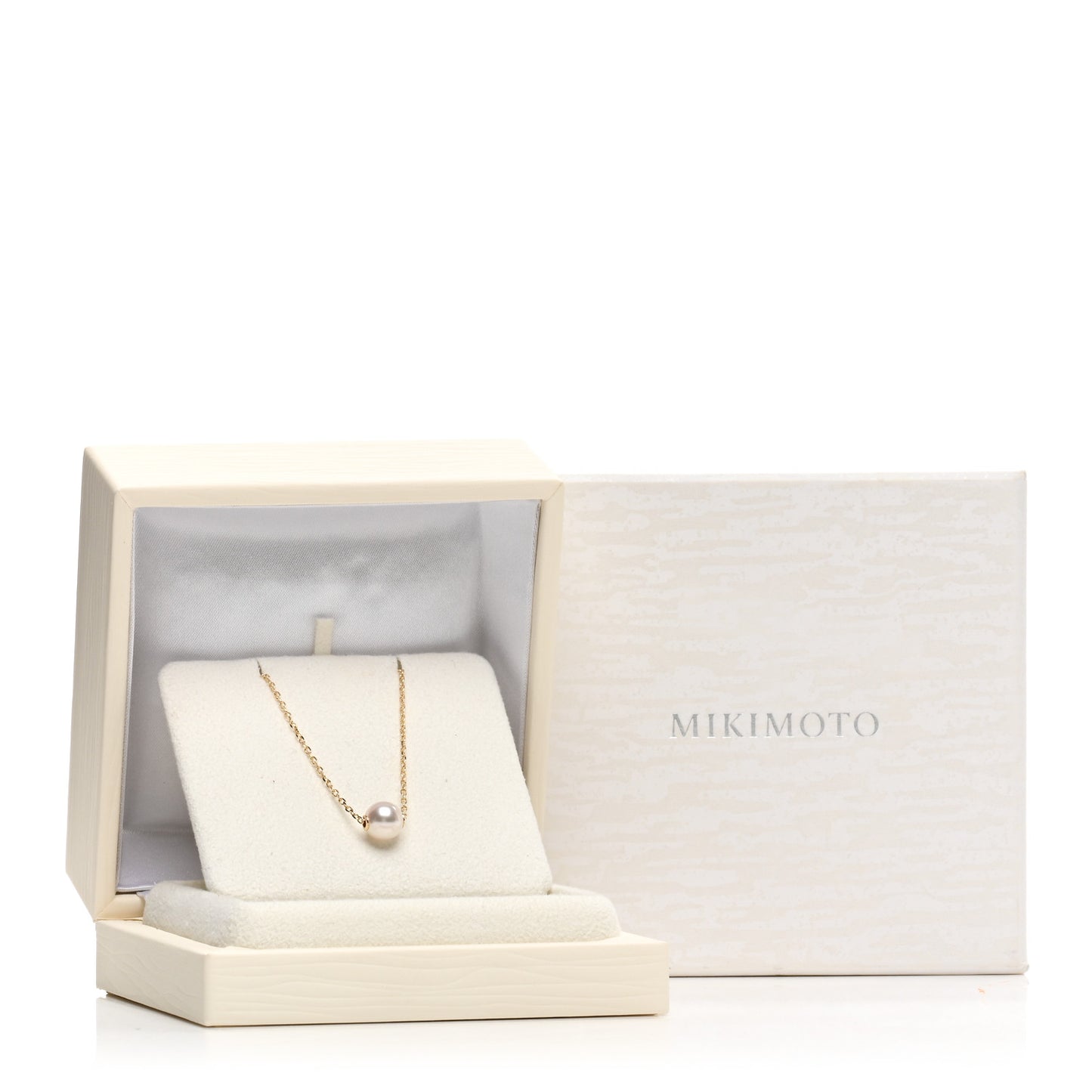 18K Yellow Gold Akoya Pearl 7-7.5mm Single Pendant Necklace