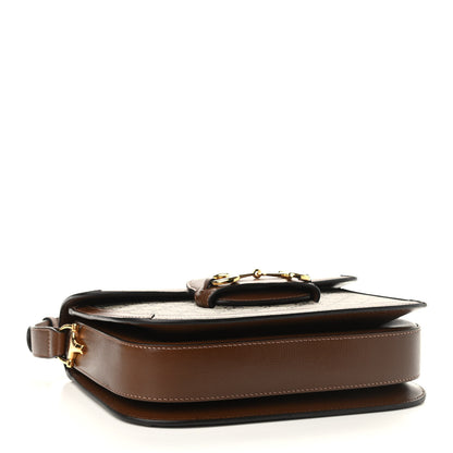 Gucci GG Supreme Monogram Horsebit 1955 Shoulder Bag Beige Brown Sugar 4 of 9