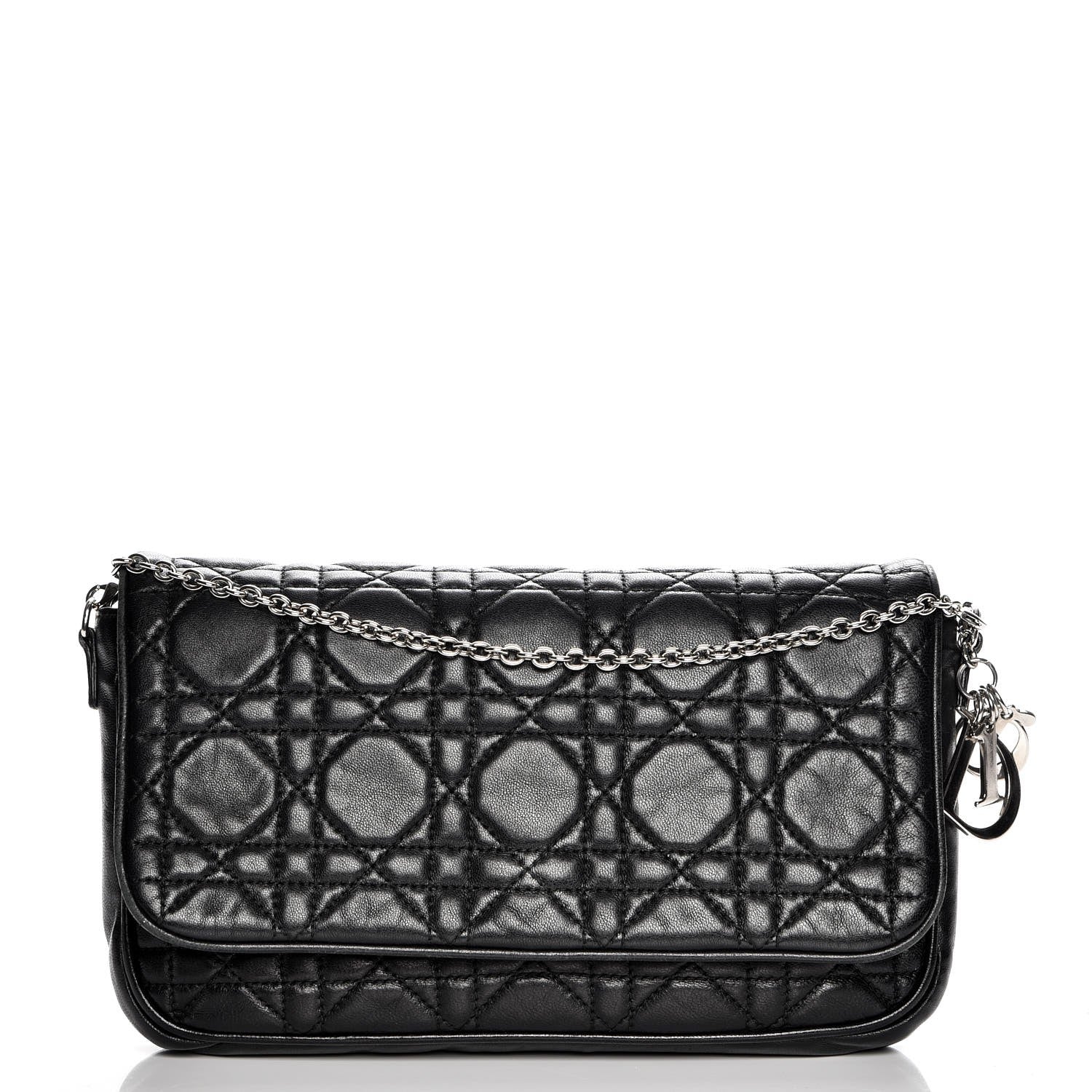 Christian Dior Lambskin Cannage Lady Dior Pochette Black 1 of 7