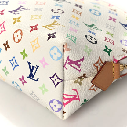 Louis Vuitton Monogram Multicolor Cosmetic Pouch White Litchi 9 of 9