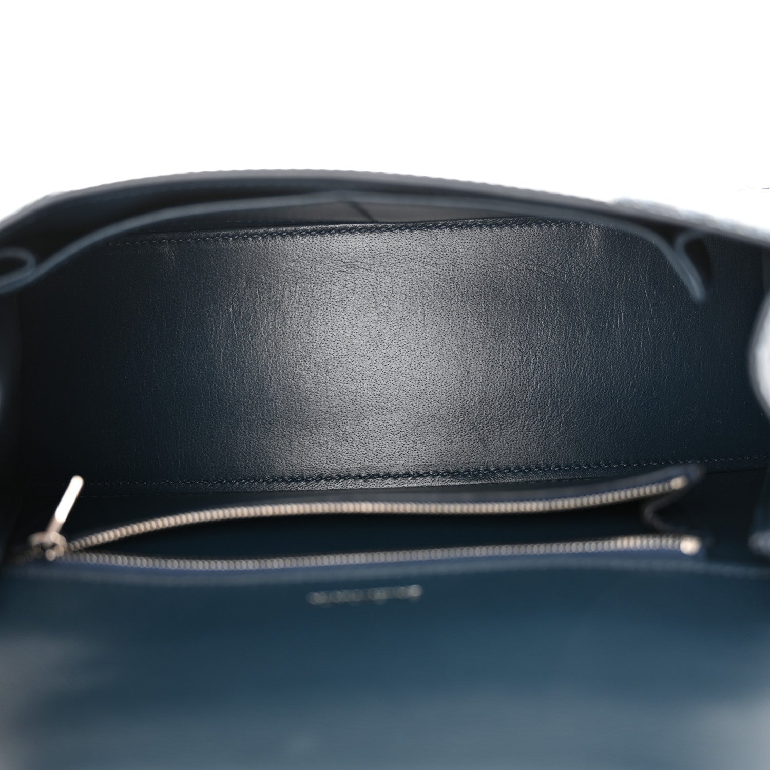 Balenciaga Shiny Calfskin Crocodile Embossed Medium Hourglass Top Handle Bag Denim Blue 5 of 12