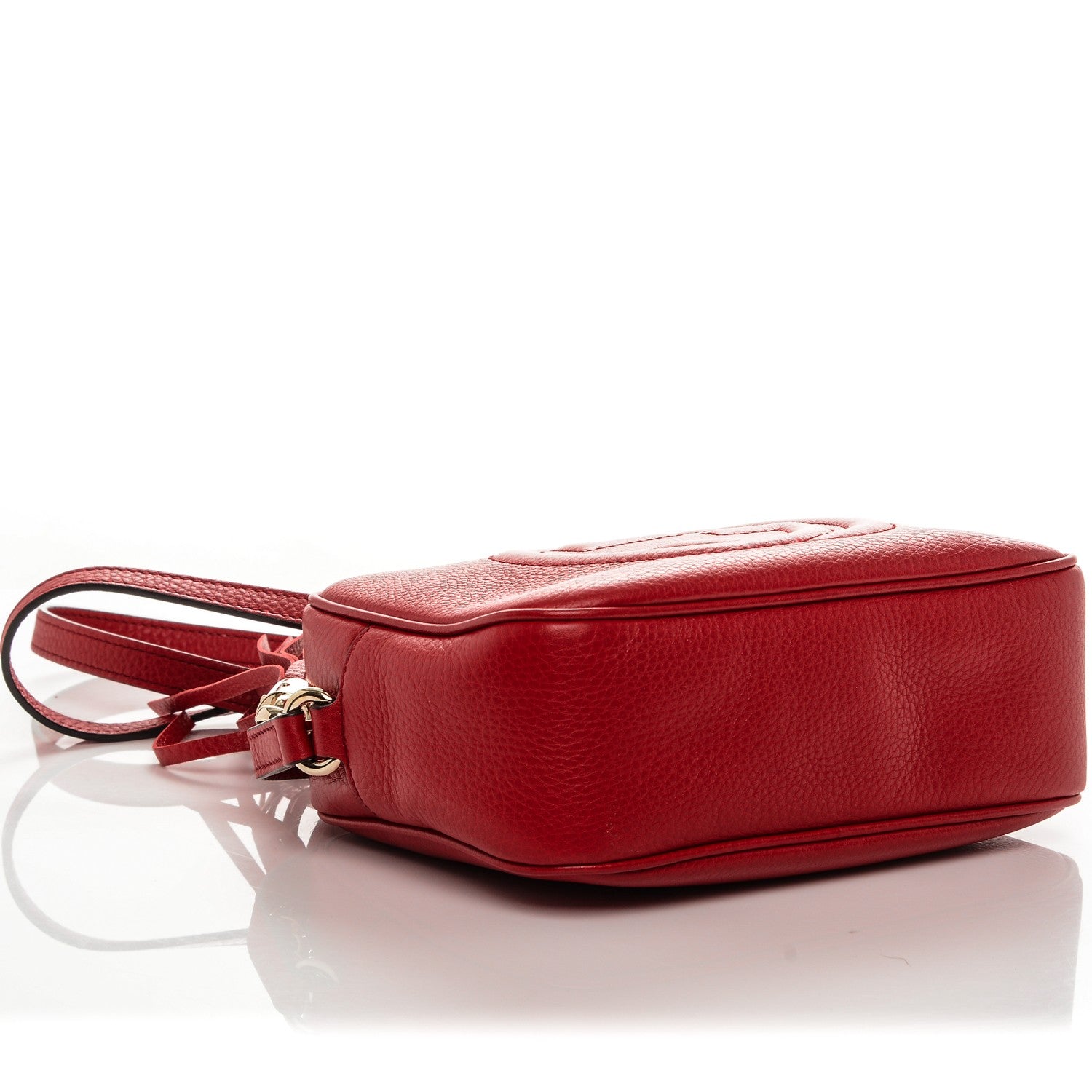 Gucci Pebbled Calfskin Small Soho Disco Bag Tabasco Red 4 of 7