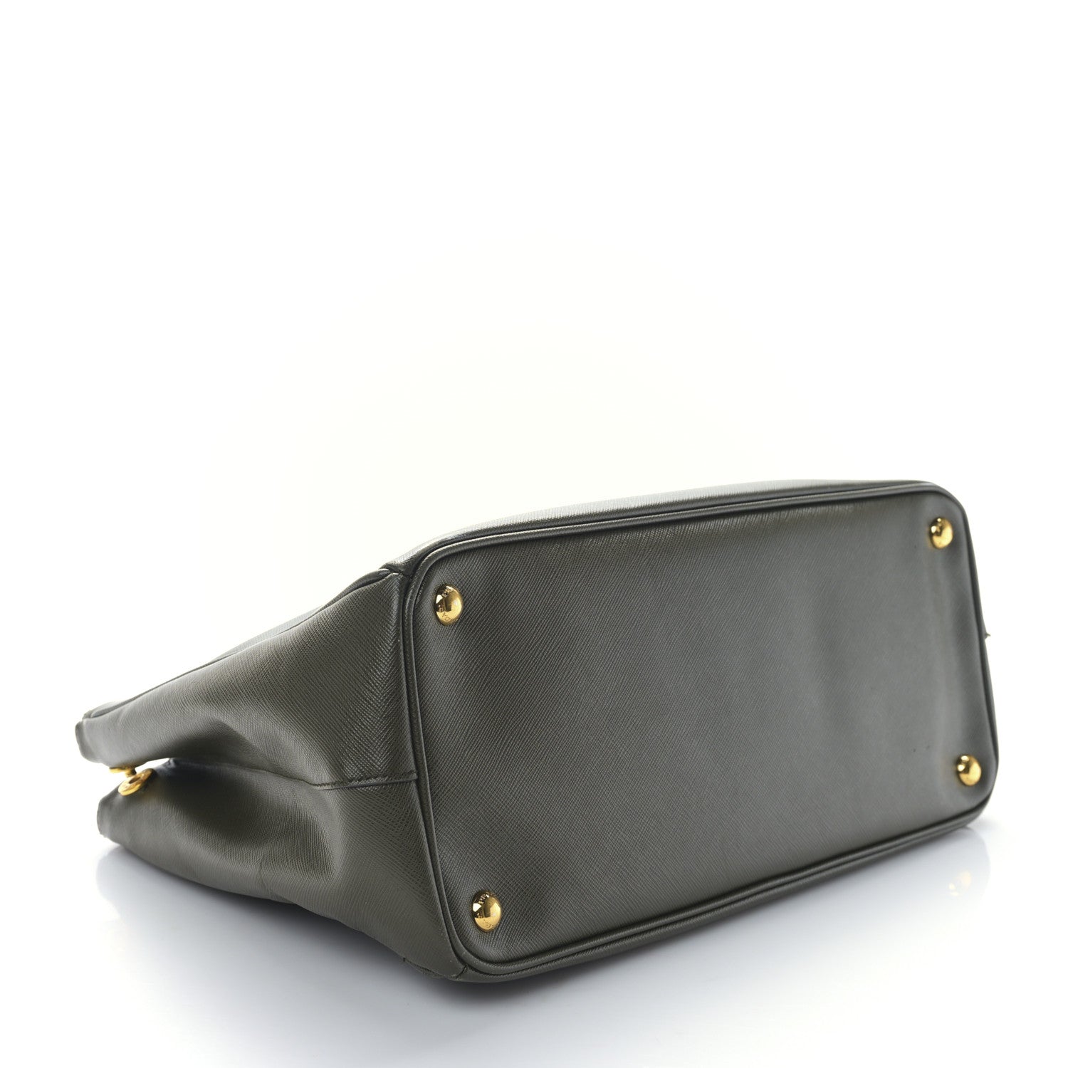 Prada Saffiano Lux Medium Galleria Double Zip Tote Militare 4 of 12