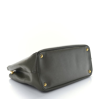 Prada Saffiano Lux Medium Galleria Double Zip Tote Militare 4 of 12