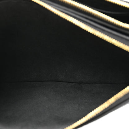 Louis Vuitton Empreinte Double Zip Pochette Black 5 of 9