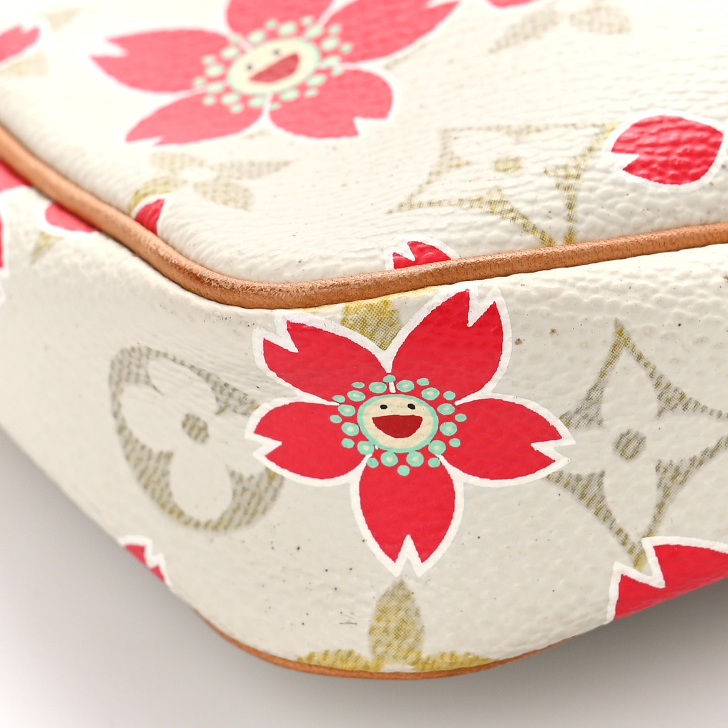 Monogram Cherry Blossom Pochette Accessories Red