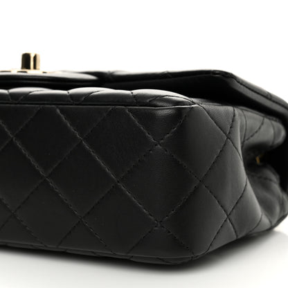 Chanel Lambskin Quilted Mini Rectangular Flap Black 10 of 12