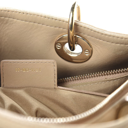 Christian Dior Lambskin Cannage Granville Polochon Beige 10 of 12